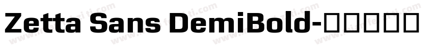 Zetta Sans DemiBold字体转换